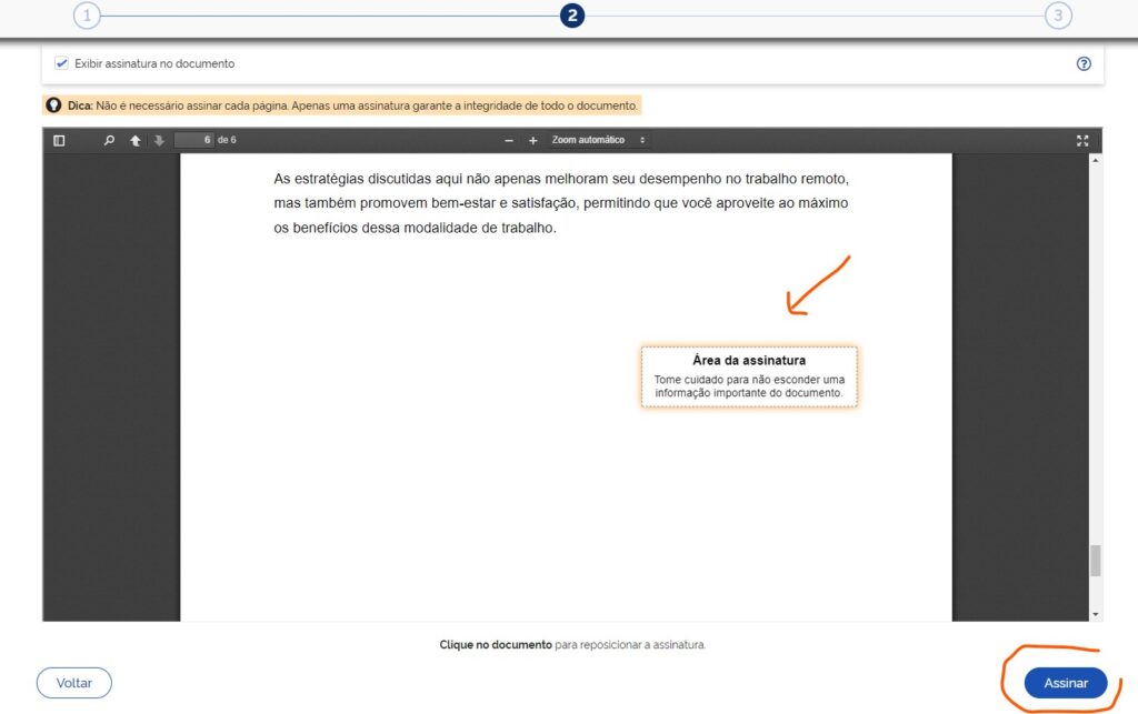 Como assinar documento com o gov.br